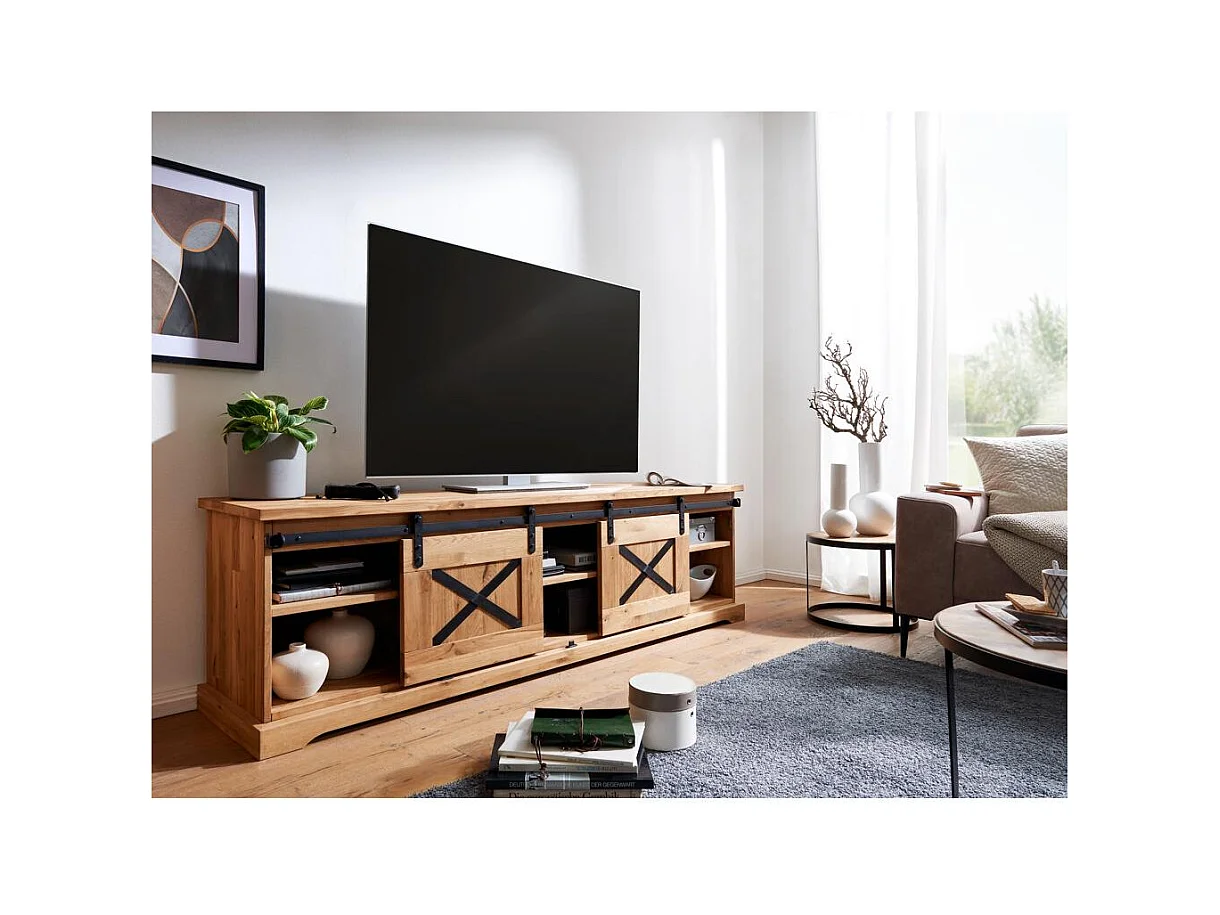 TV-Sideboard 198x42x56 cm Eiche geölt Nyks WZ-0424