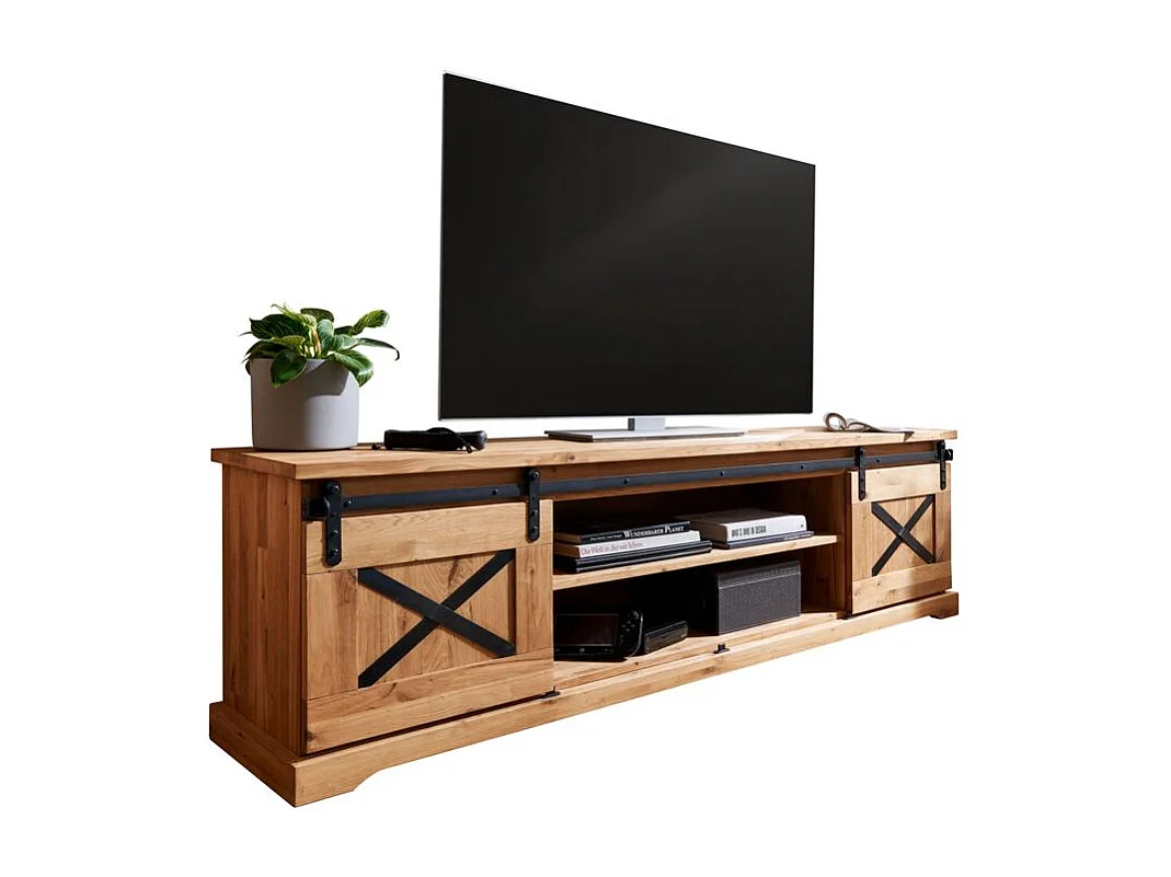 Mobile TV laterale 198x42x56 cm rovere oliato nyks wz-0424