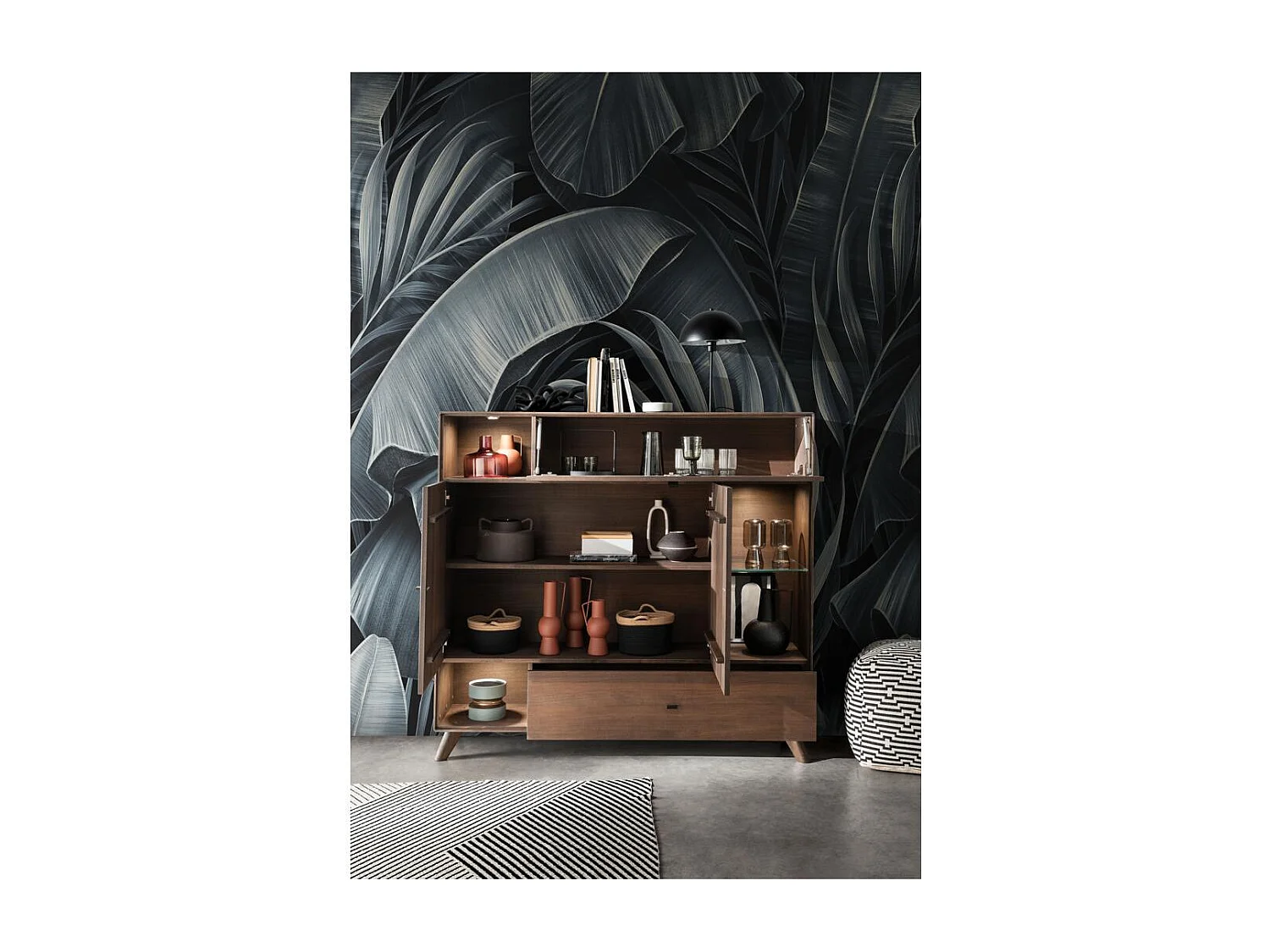 Credens 1565x400x1450 mm Tabak Buche DORYDA WZ-0624