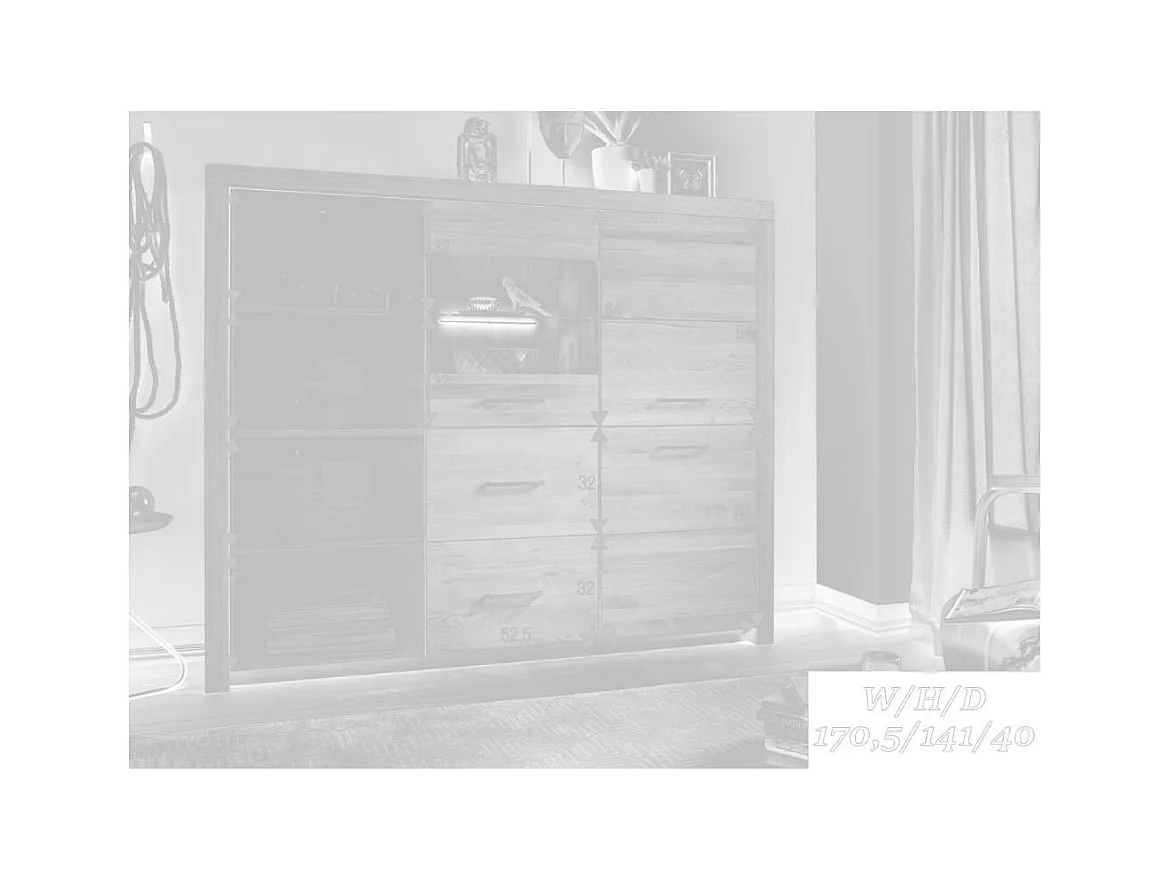 Armoire 170,5x40x141 cm Chêne Robusto WZ-169