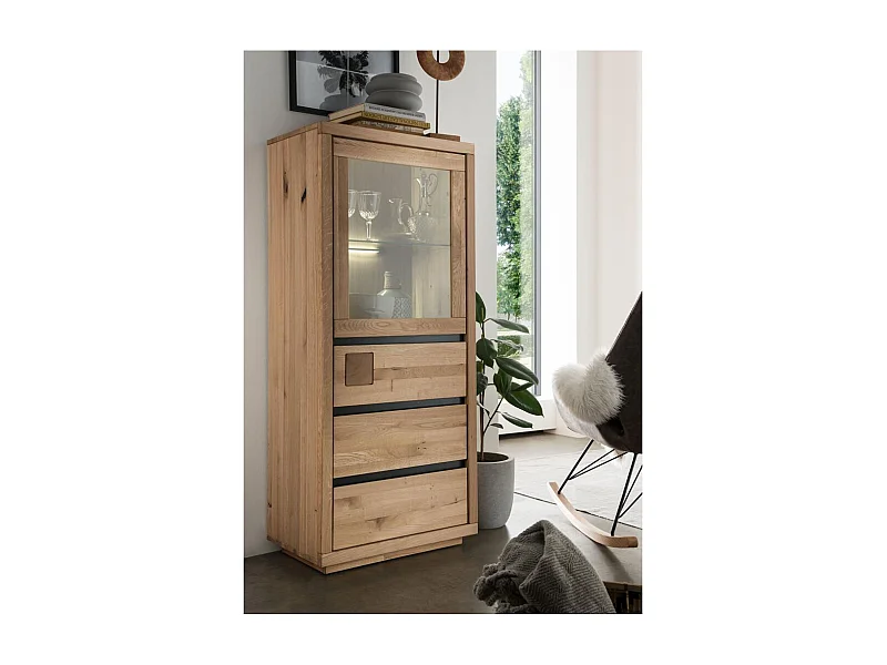 Armoire 65x40x148 cm Chêne huilé FENDE WZ-0159