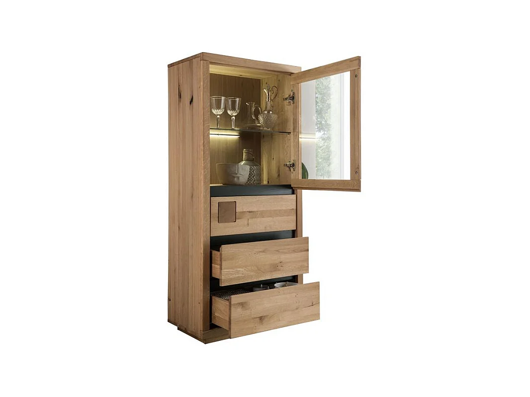 Armoire 65x40x148 cm Chêne huilé FENDE WZ-0159