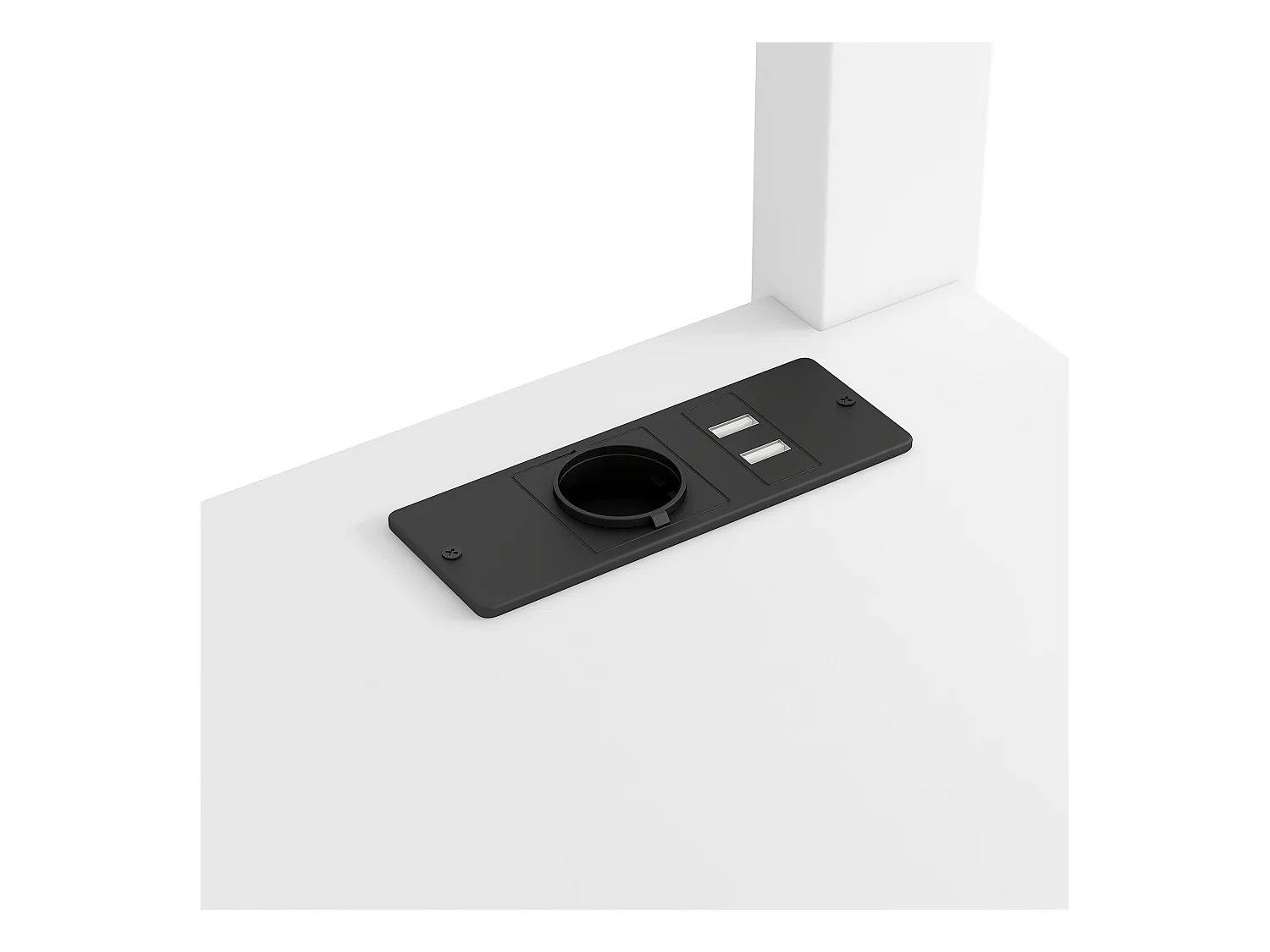 Kinderhoogslaper - 140 x 200 cm - met 2 lades + planken + bureau + LED's en USB + kledingkast - hout + MDF - wit