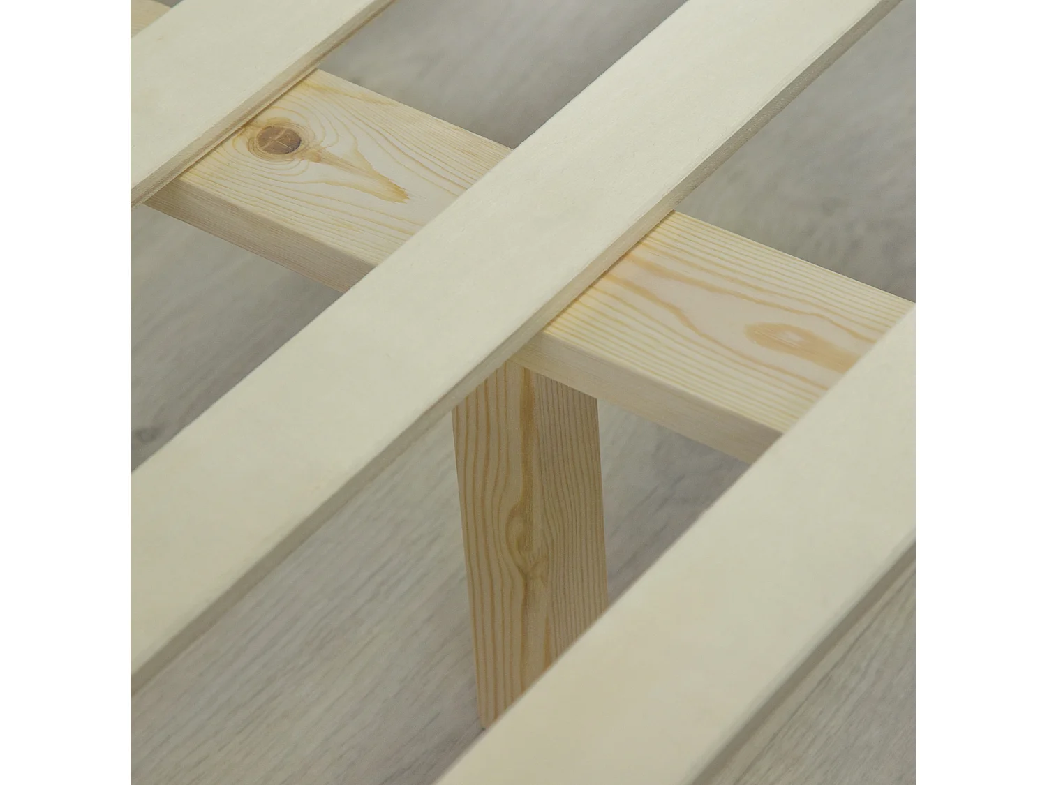 Doppelbett 140x200 cm, helles Holz, Futonbett