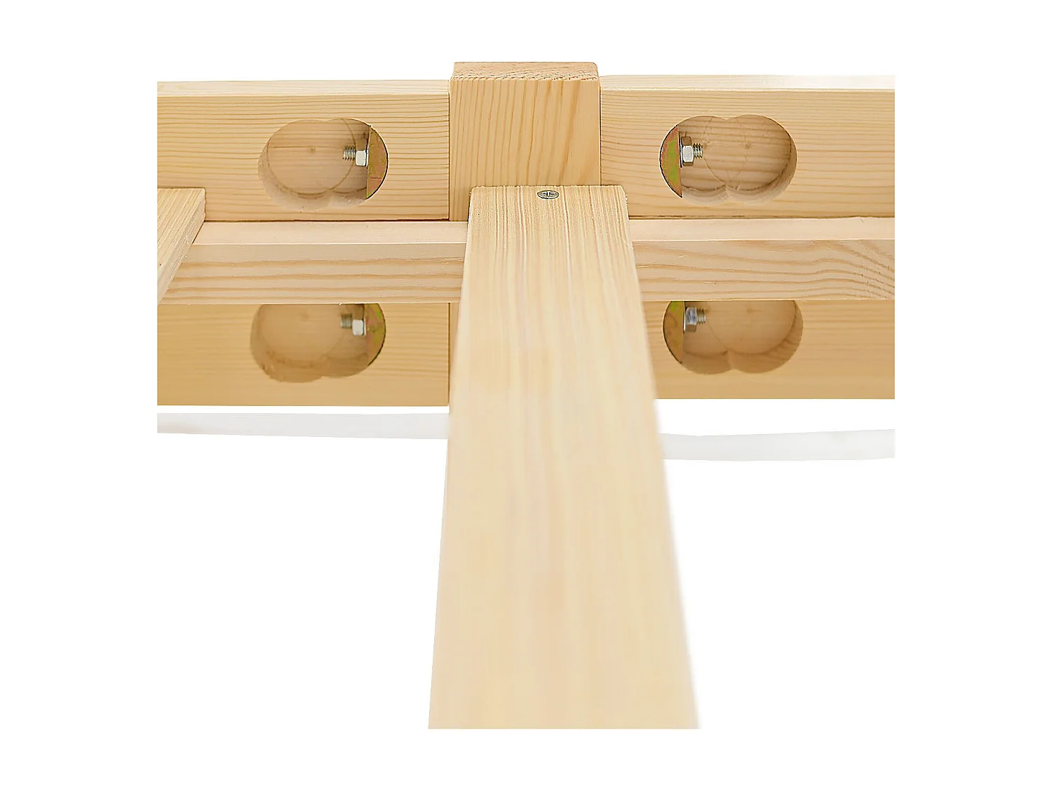 Lit Double 140x200 cm Bois Clair Futonbett