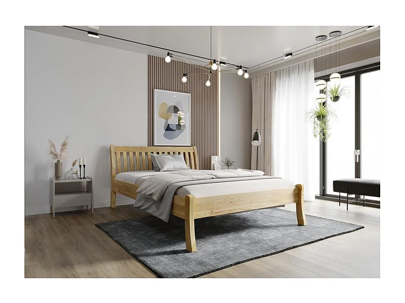 Bett 223x165x90 cm lackierte Kiefer Tonja 160