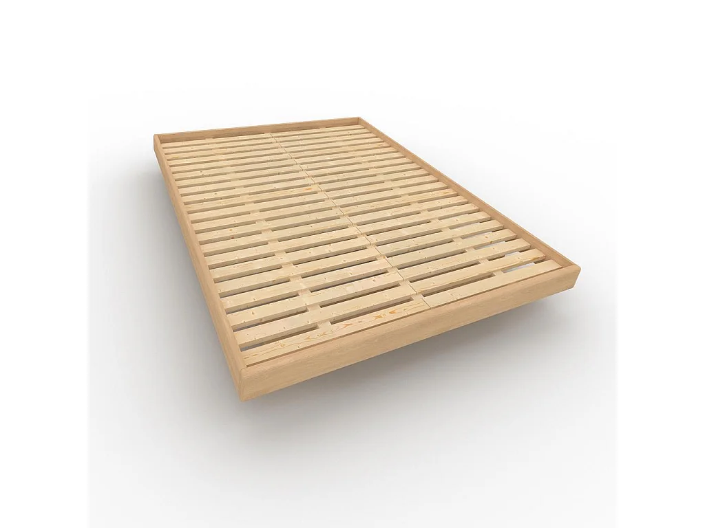 Tweepersoonsbed 140x200 cm naturel Carre