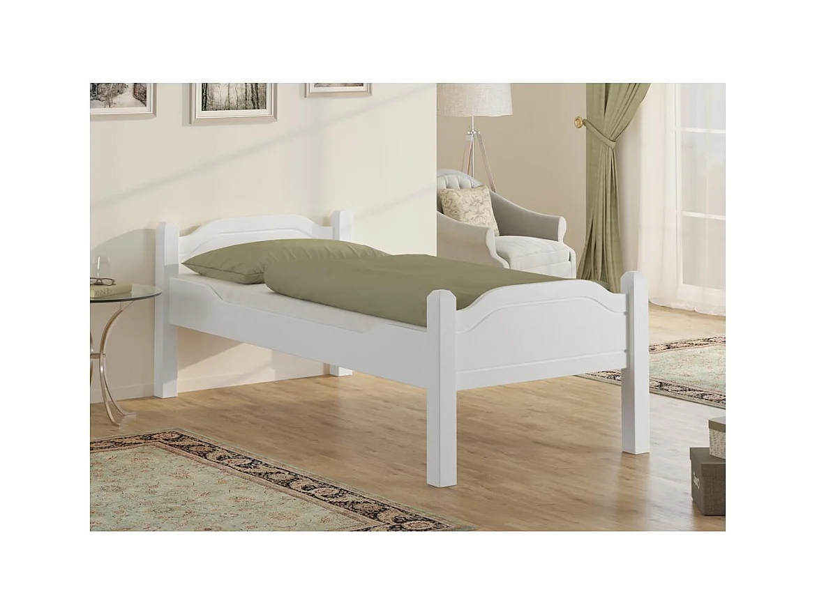 Bett 2,12x1x0,78 m Weißkiefer LIVA SENIOR WEISS 90