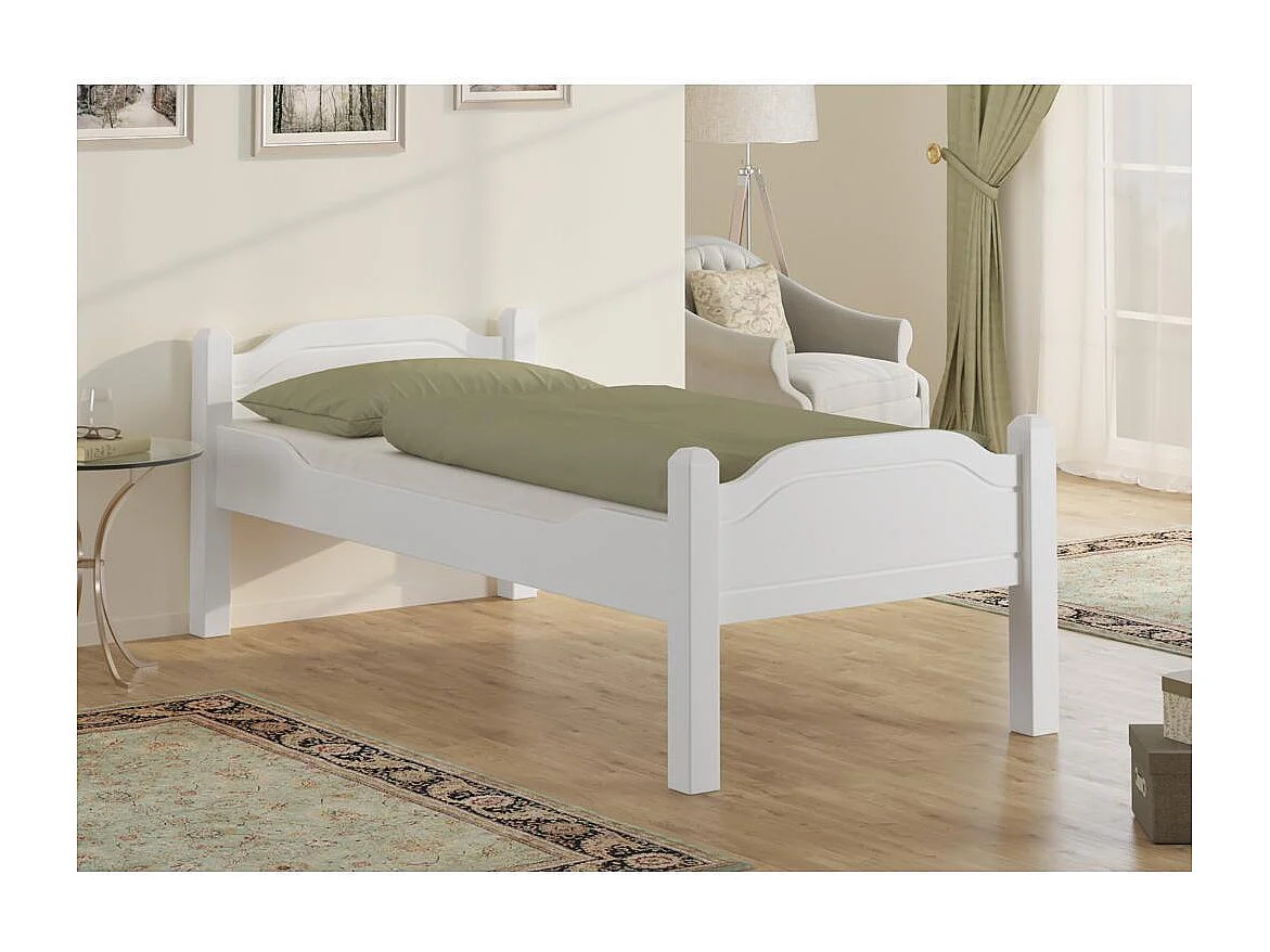 Bett 2,12x1x0,78 m Weißkiefer LIVA SENIOR WEISS 90