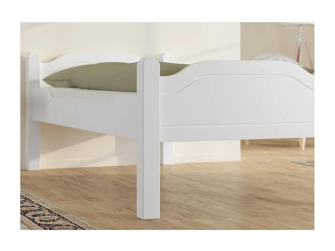 Bett 2,12x1x0,78 m Weißkiefer LIVA SENIOR WEISS 90