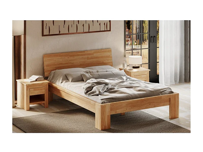 Cama 217x149x82 cm Roble Montana aceitado 140