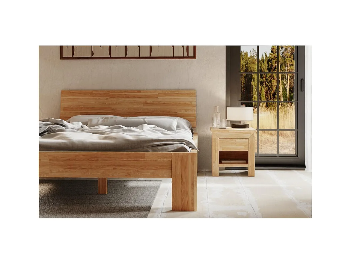 Bett 217x149x82 cm Eiche Montana geölt 140