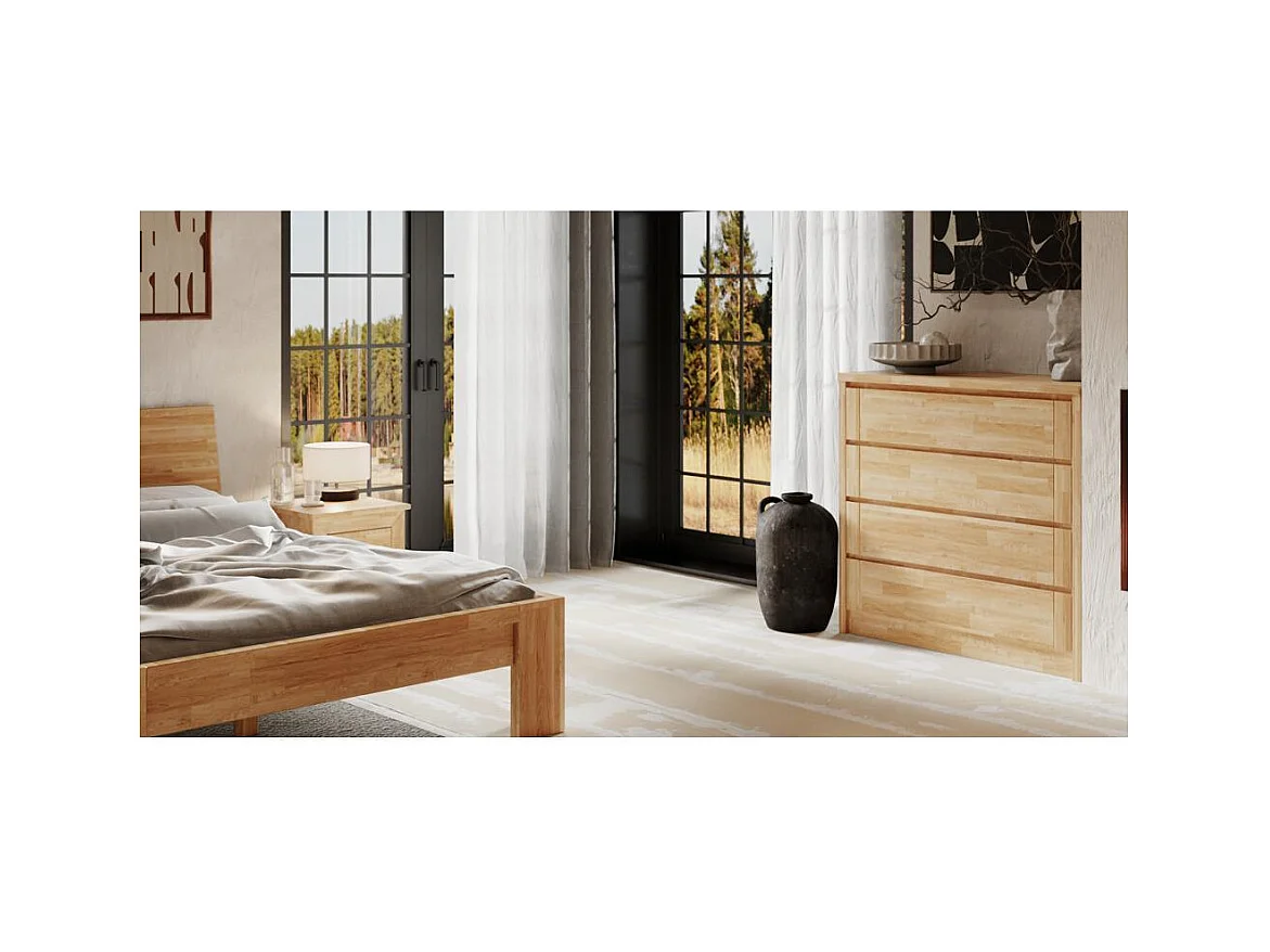 Bett 217x149x82 cm Eiche Montana geölt 140