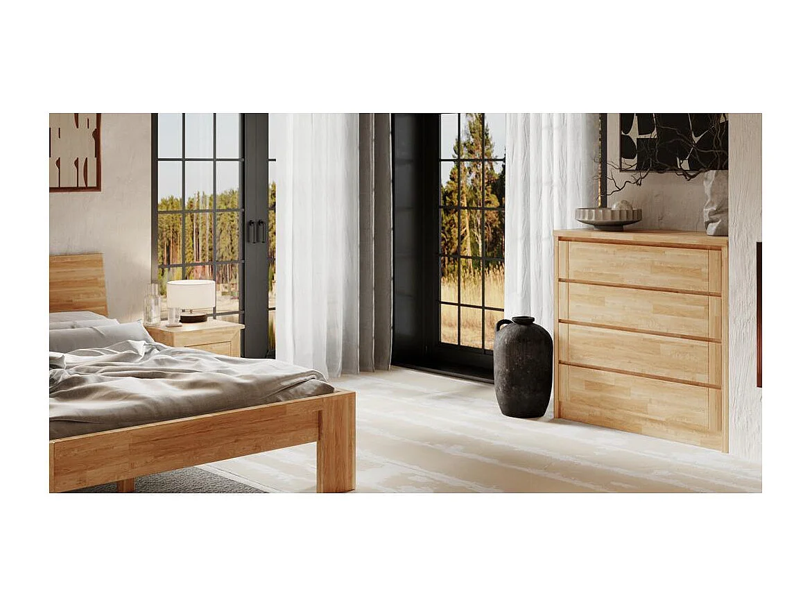 Bed 217x149x82 cm Eiken Montana geolied 140