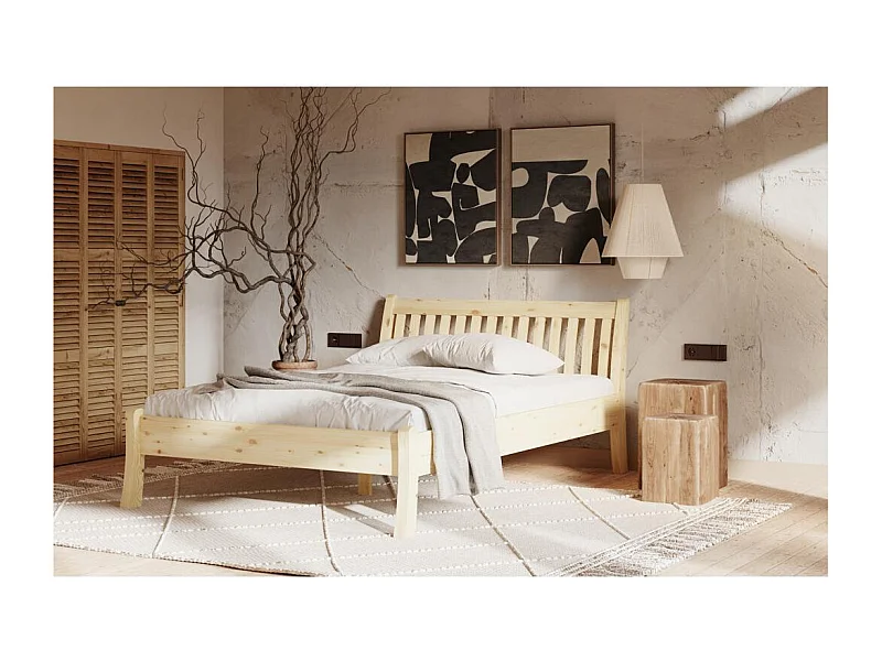 Letto 2,23x1,455x0,9 m pino laccato Tonja 140