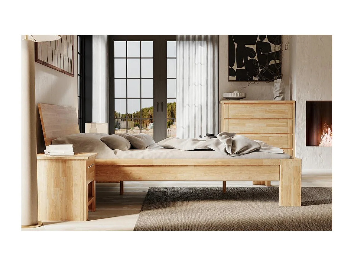 Bed 217x169x82 cm eiken montana geolied 160