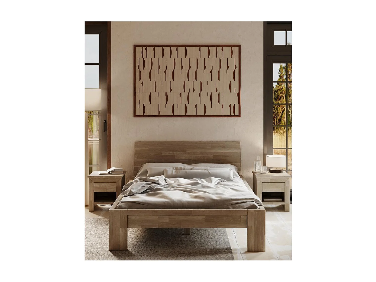 Bed 217x149x82 cm Sonoma eik Montana sonoma 140