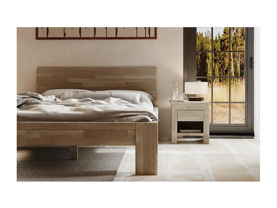 Bed 217x149x82 cm Sonoma eik Montana sonoma 140