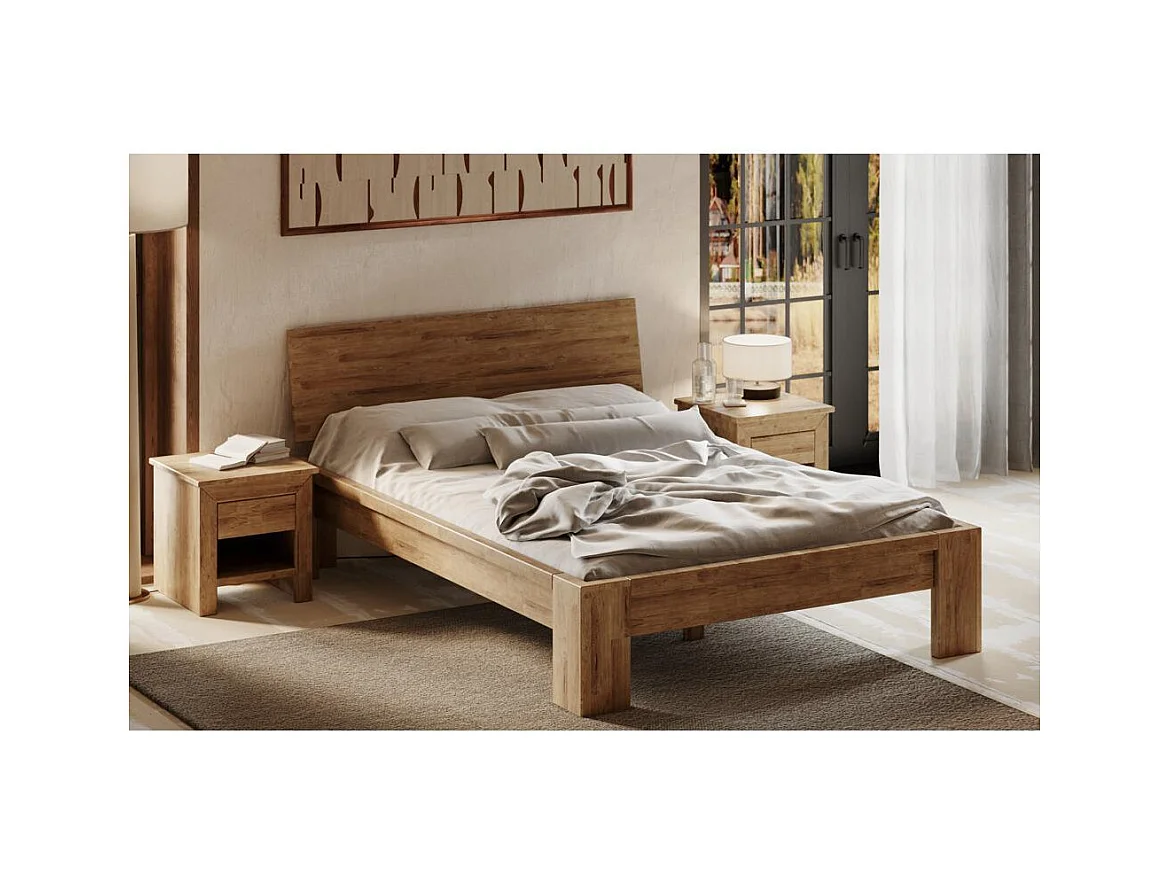 Bett 2,17x1,49x0,82 m Rustikale Eiche Montana Rustical 140