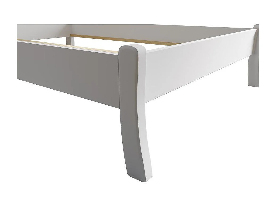 Lit 223x145x90 cm pin blanc tonja blanc 140