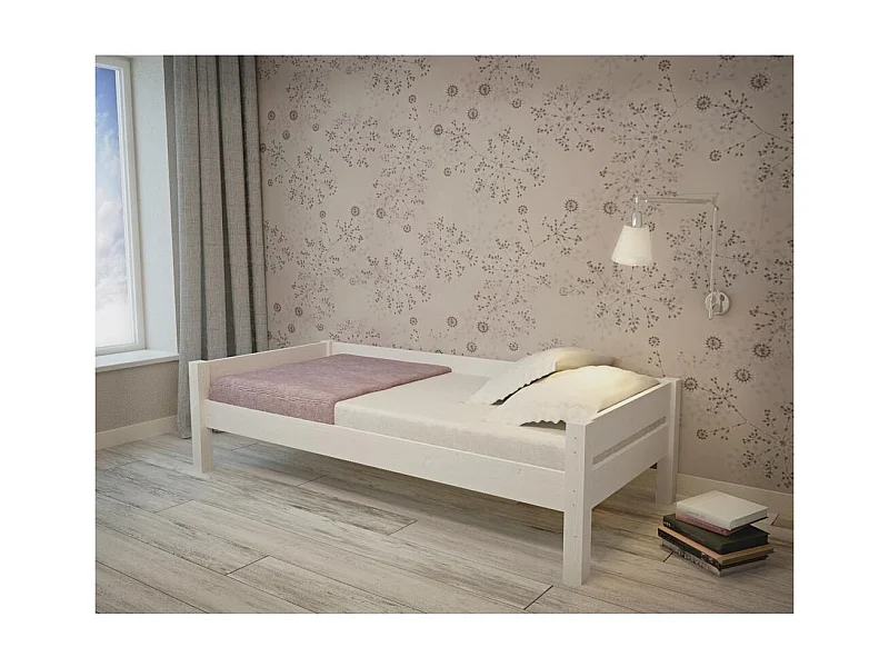 Letto 2,095x0,995x0,57 m pino bianco Lisa White