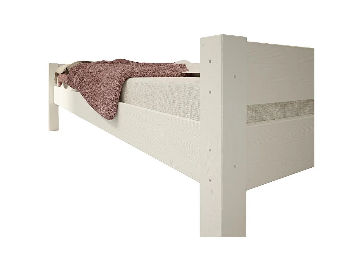 Bett 2,095x0,995x0,57 m Weißkiefer Lisa Weiß