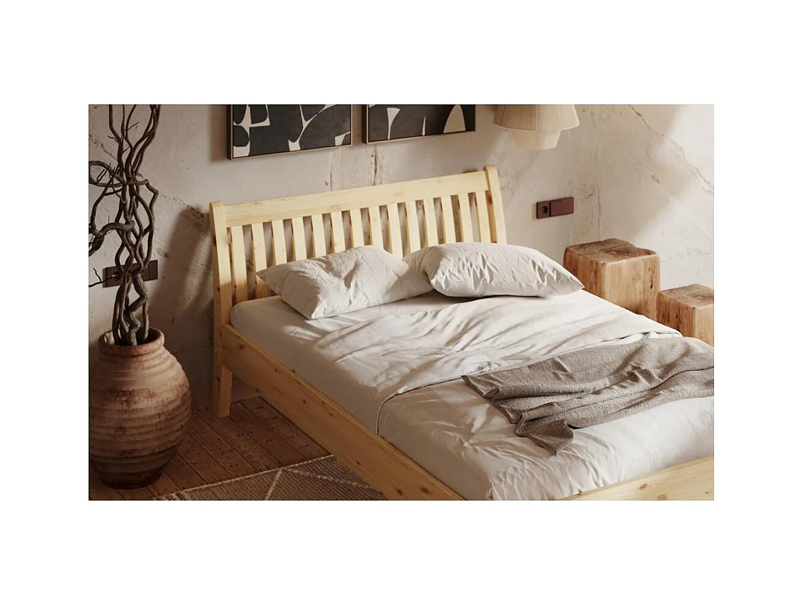 Bed 2,23x0,955x0,9 m Gelakt grenen Tonja 90