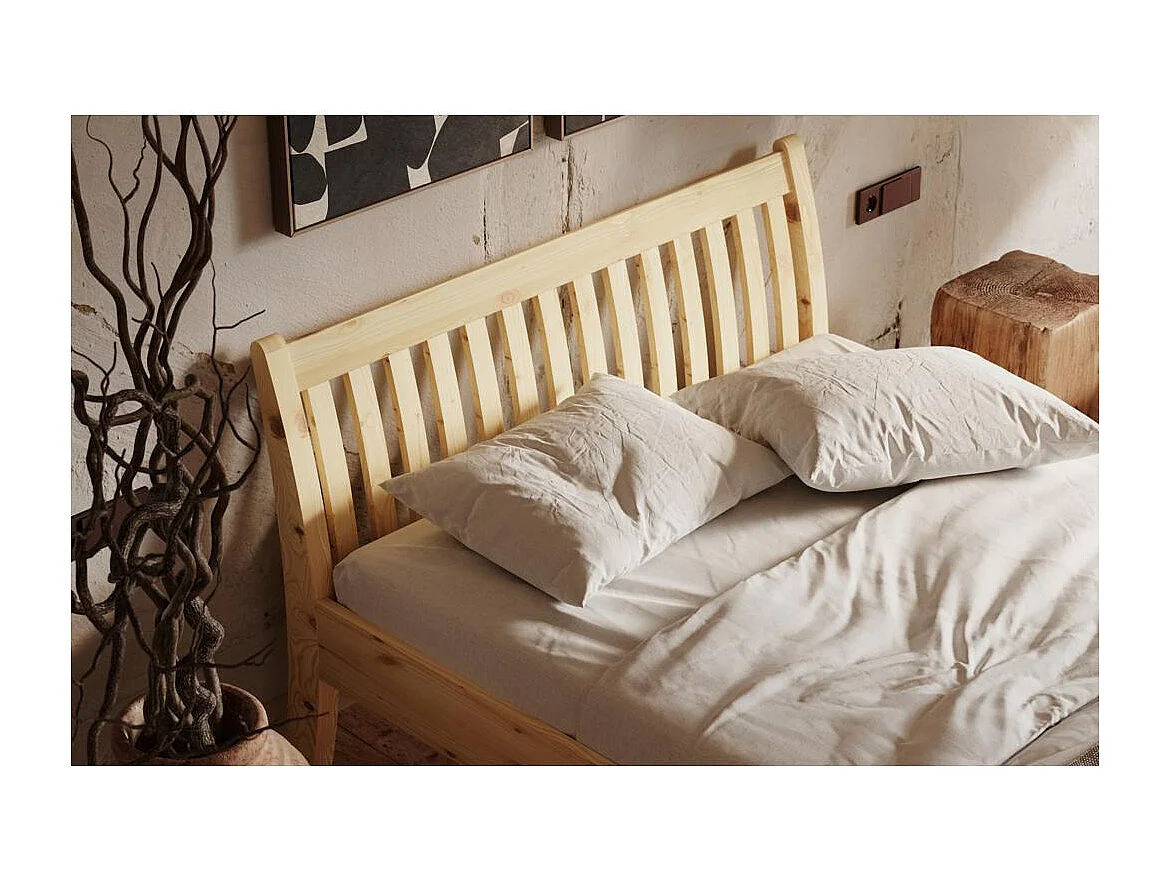 Bed 2,23x0,955x0,9 m Gelakt grenen Tonja 90