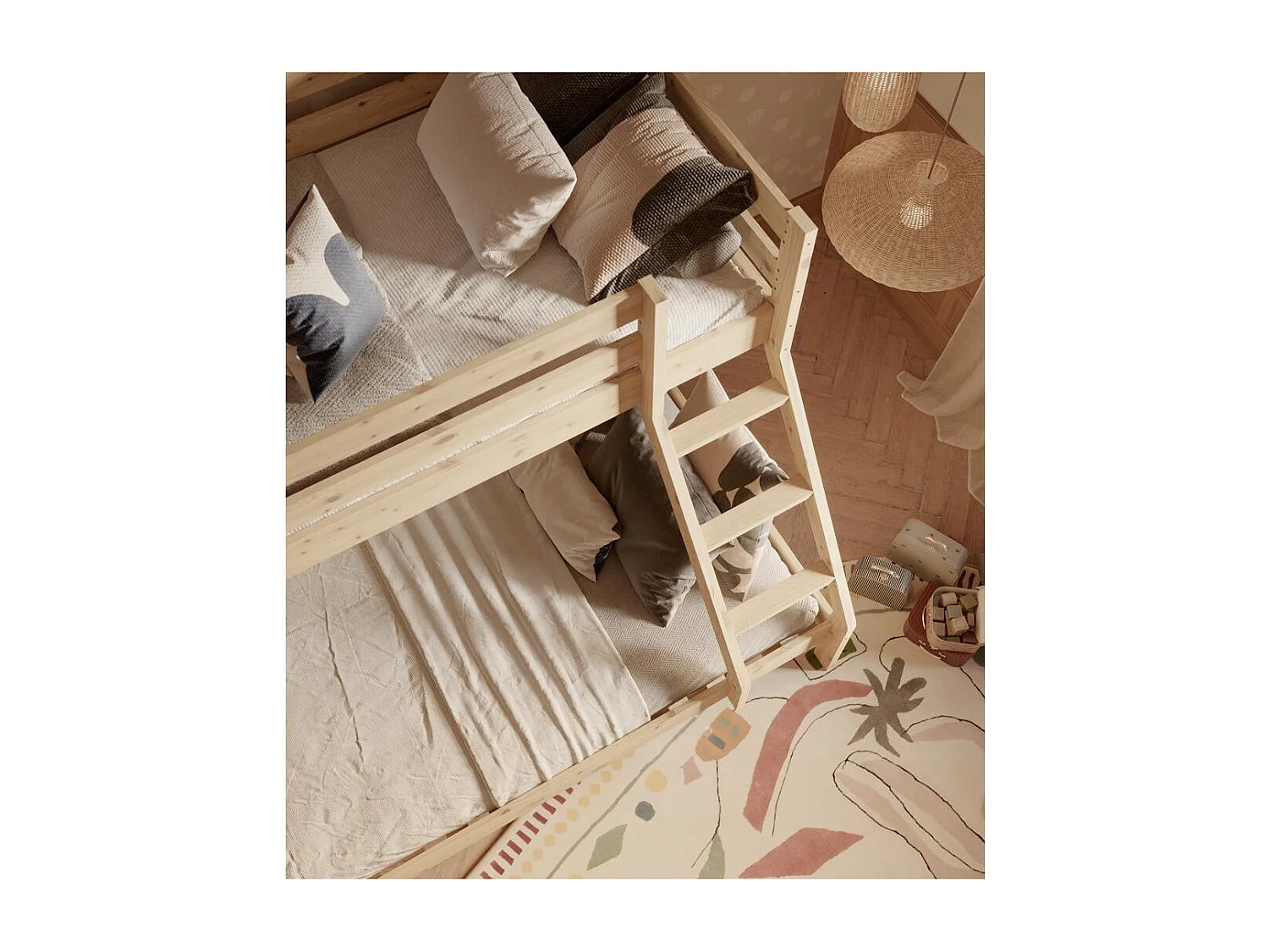 Etagenbett 205x151x157 cm Kiefer Denis