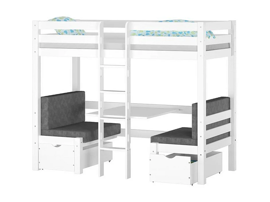 Litera 209x105,5x170 cm pino blanco Elen blanco