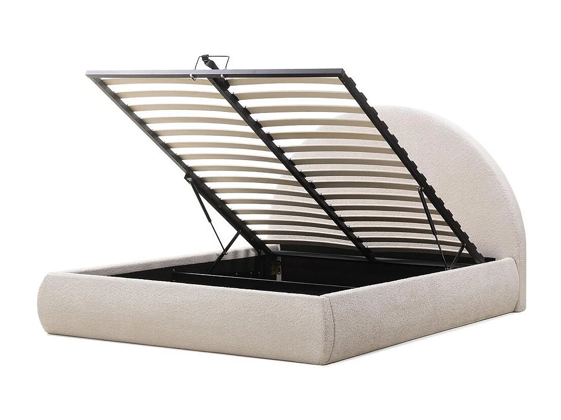 Polsterbett 160x200 cm beige Mimiq