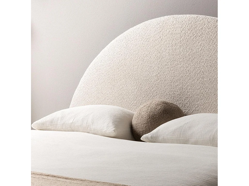 Polsterbett 160x200 cm beige Mimiq