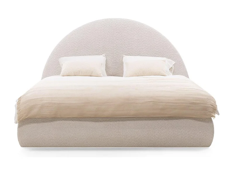 Bekleed bed 160x200 cm beige Mimiq