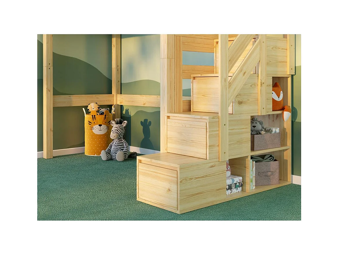 Stapelbed 2098x998x2000 mm Grenen