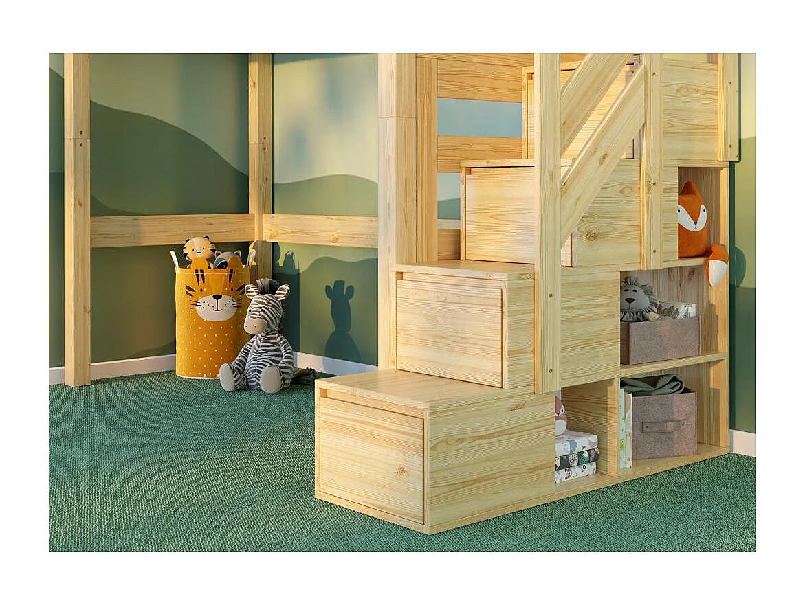 Łóżko piętrowe 2098x998x2000 mm Sosna