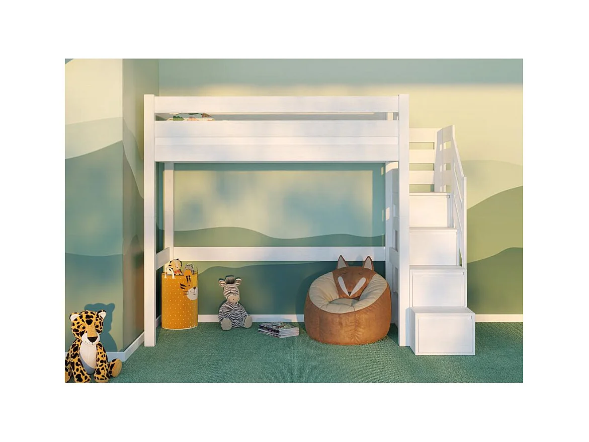 Etagenbett 2,098x0,998x2 m weiß Antresola