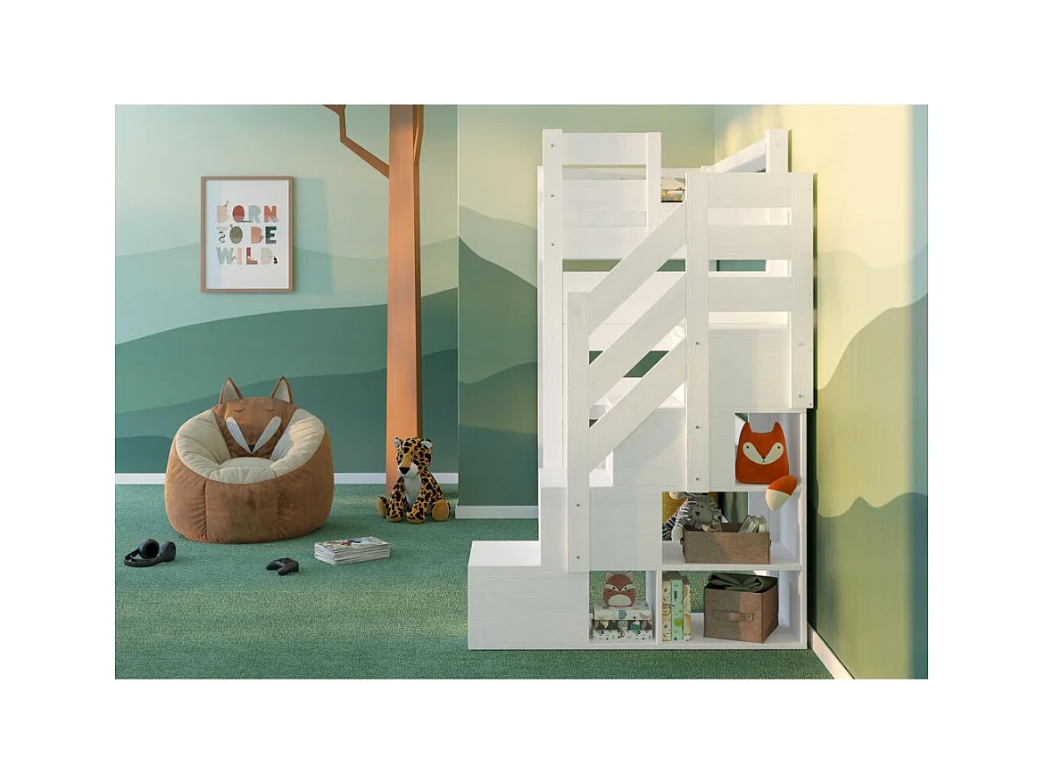 Etagenbett 2,098x0,998x2 m weiß Antresola