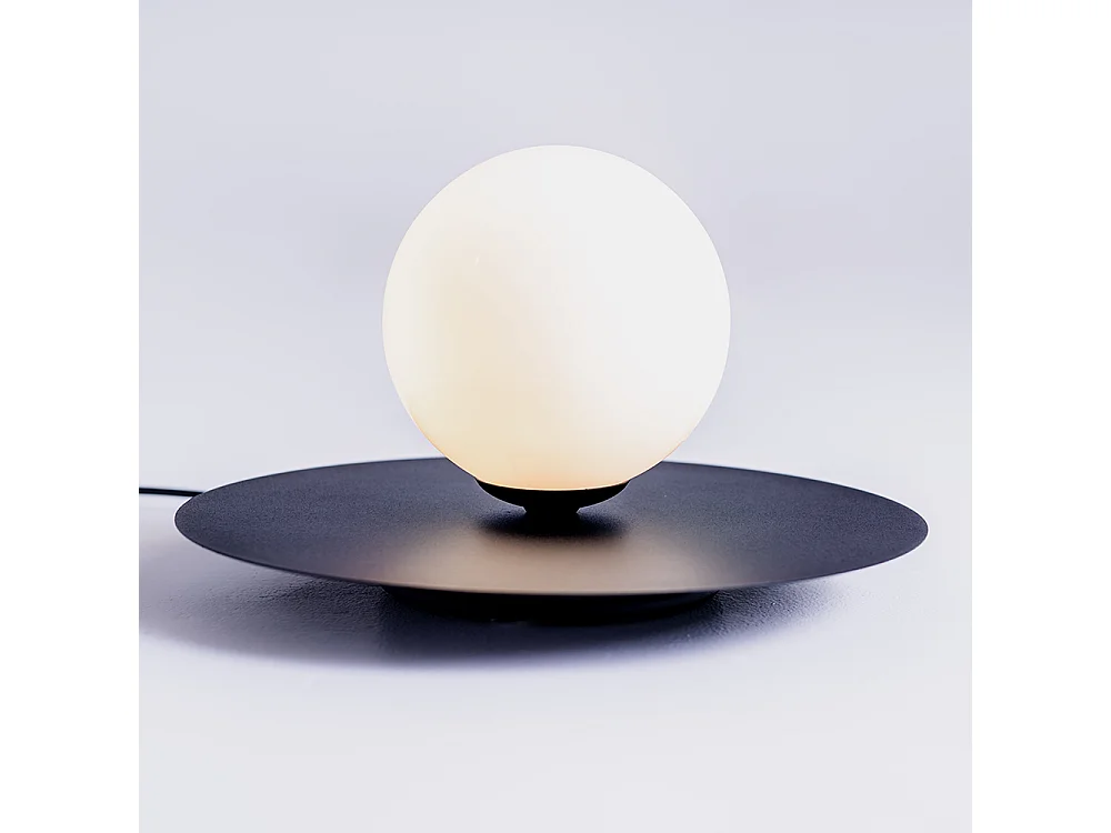 Lampe de table 0.3x0.17 m noire skiva boule s