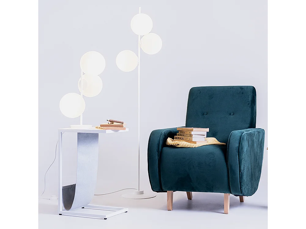 Lampe de table 0,42x0,22x0,52 m blanche Bobler