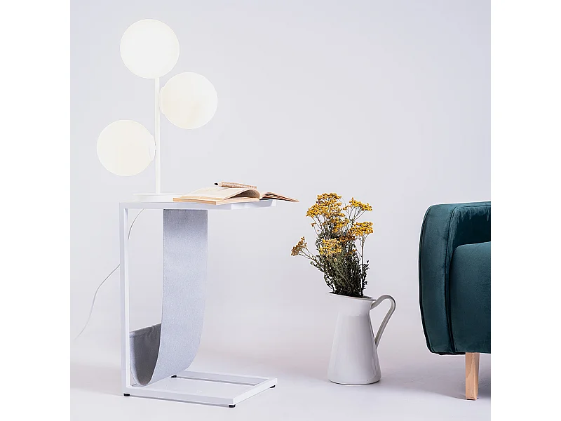 Lampe de table 0,42x0,22x0,52 m blanche Bobler