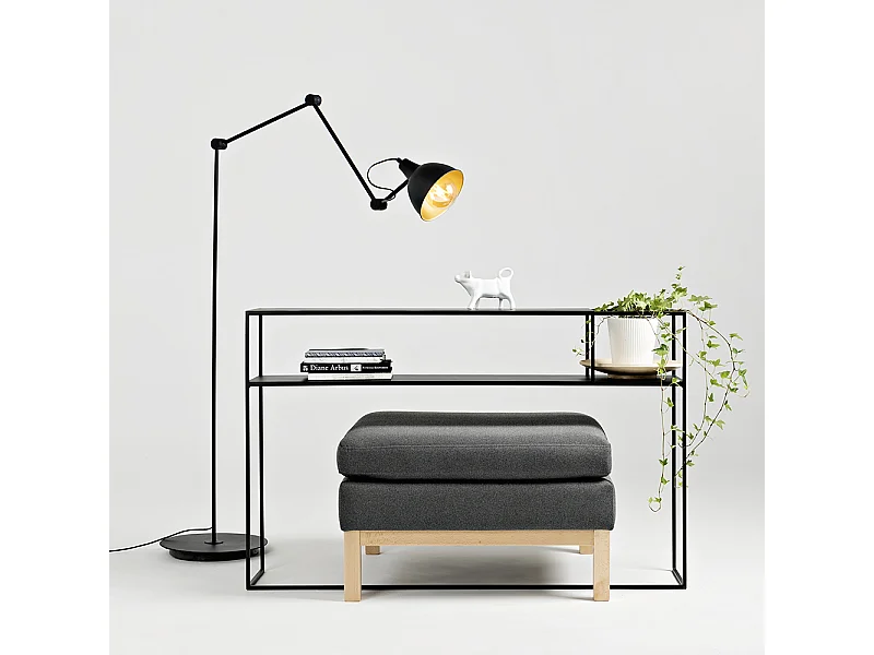 Stehlampe schwarz Coben