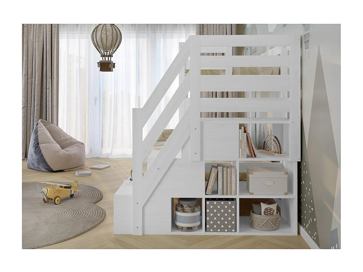 Cama beliche 2.076x1.456x1.59 m Branco trio