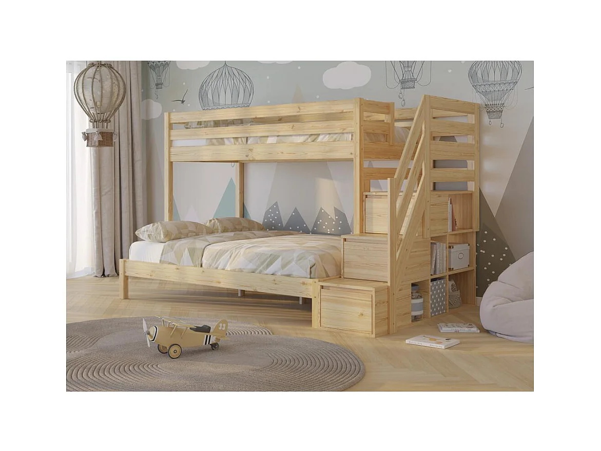 Etagenbett 2076x1456x159 cm Kiefer Trio