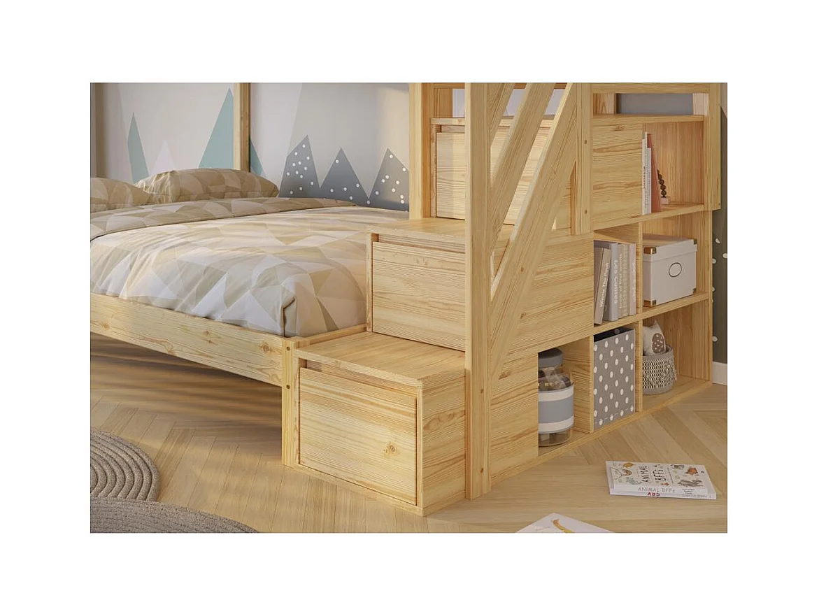 Etagenbett 2076x1456x159 cm Kiefer Trio