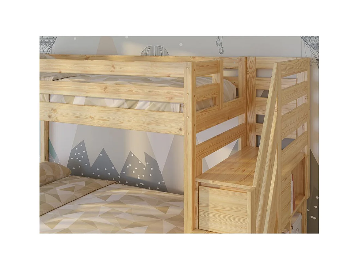 Etagenbett 2076x1456x159 cm Kiefer Trio