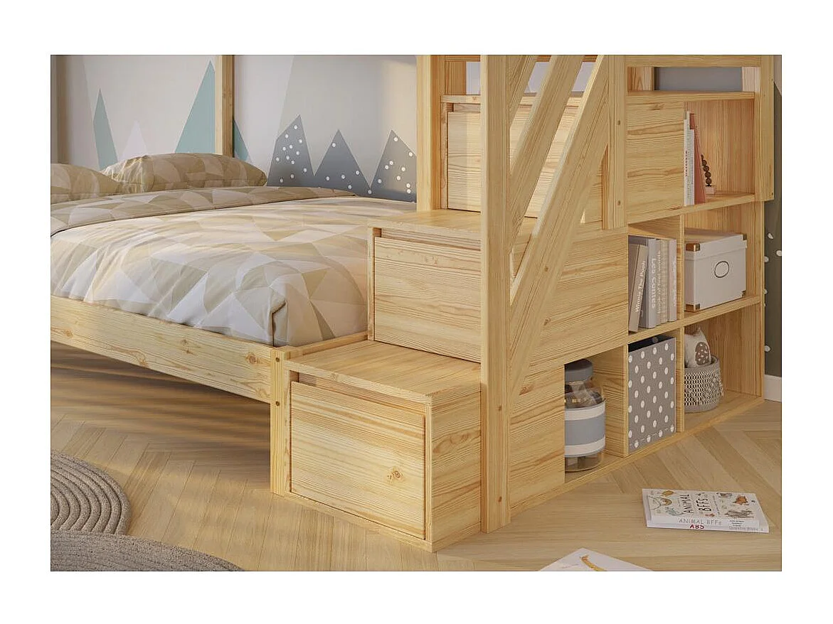 Etagenbett 2076x1456x159 cm Kiefer Trio