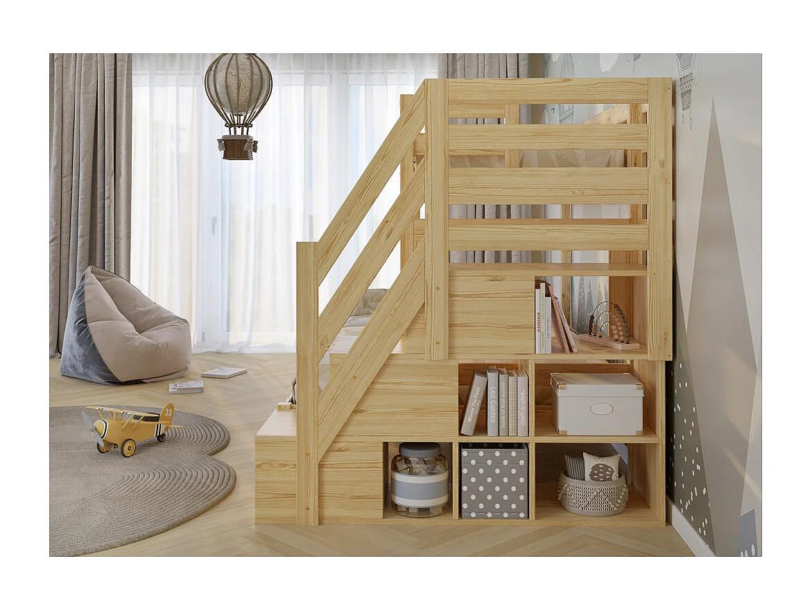 Etagenbett 2076x1456x159 cm Kiefer Trio