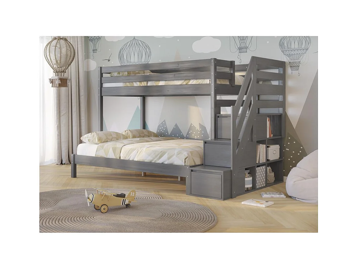 Stapelbed 2076x1456x159 cm Grijs trio