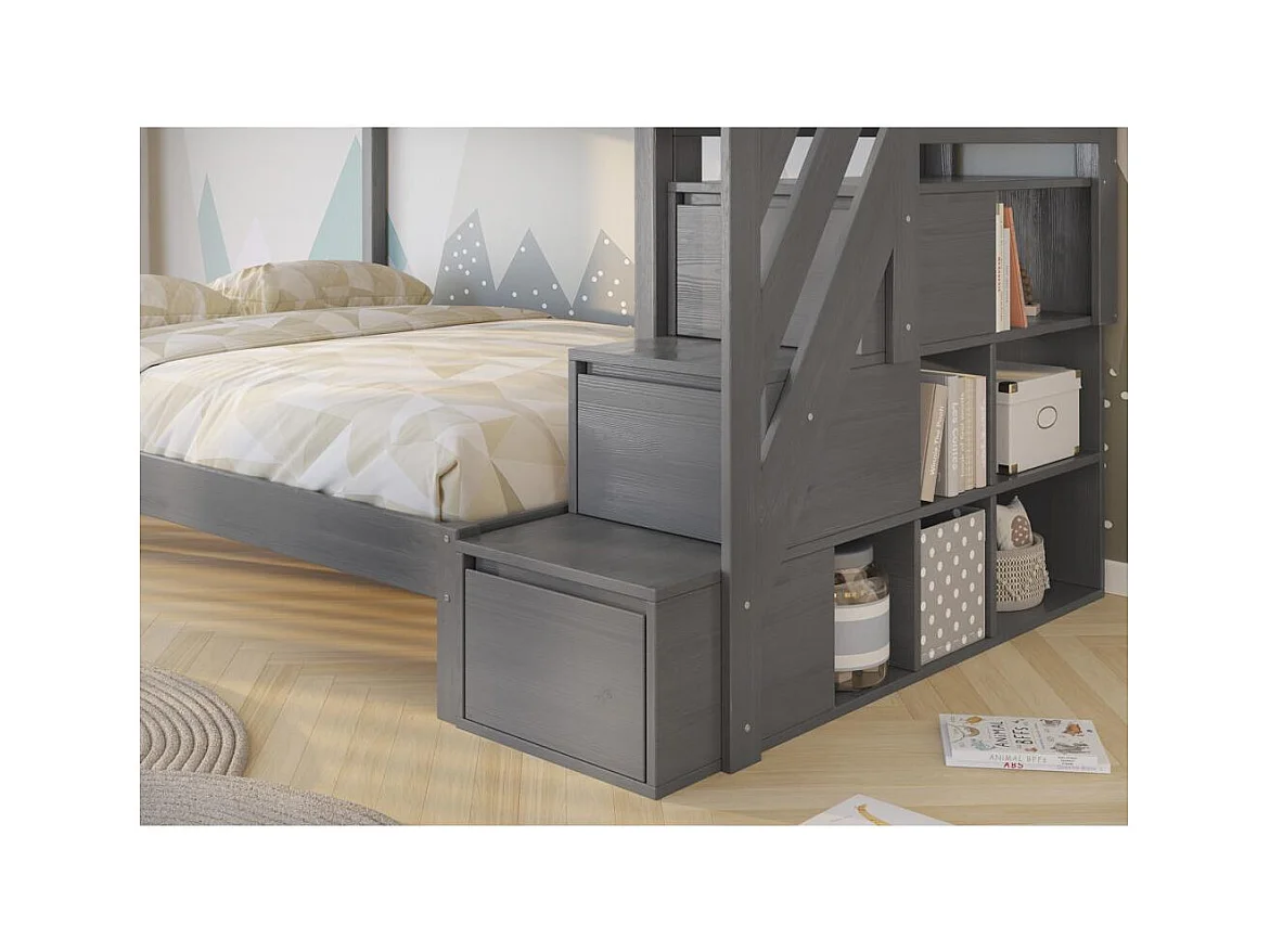 Stapelbed 2076x1456x159 cm Grijs trio