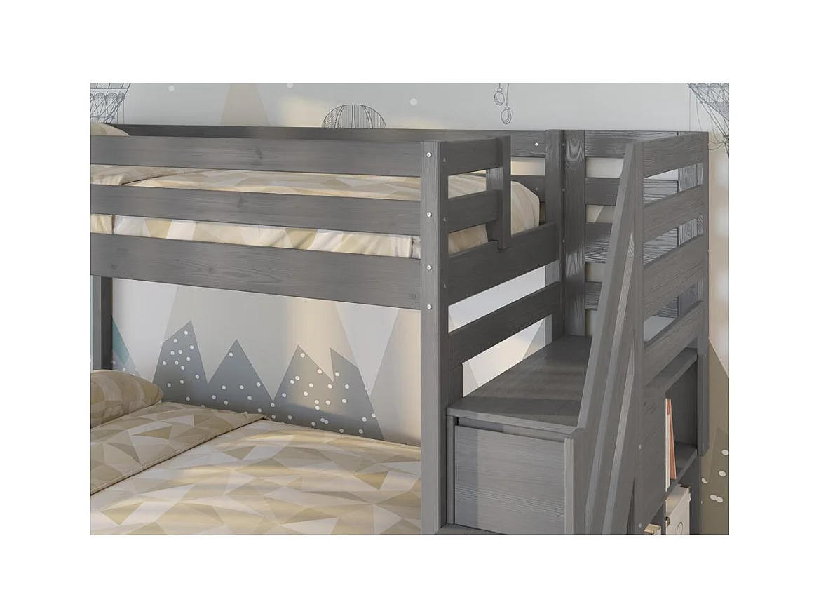 Stapelbed 2076x1456x159 cm Grijs trio